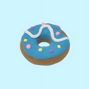 Blue sprinkle donut